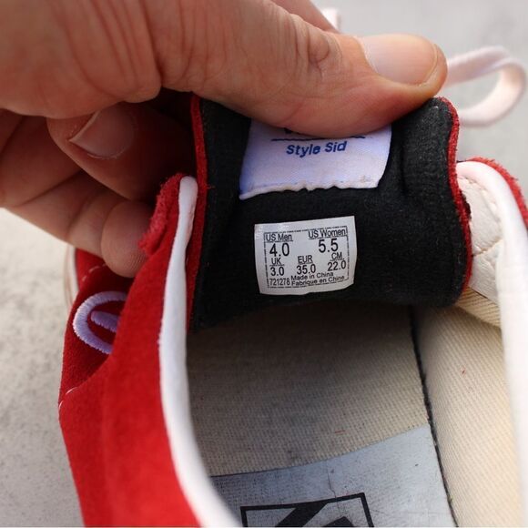 Vans Sid DX Anaheim Factory OG Red Men’s Size 4/Womens Size 5.5 - Picture 6 of 6